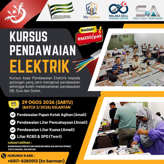 Poster kursus Melaka Skill Training Center 2