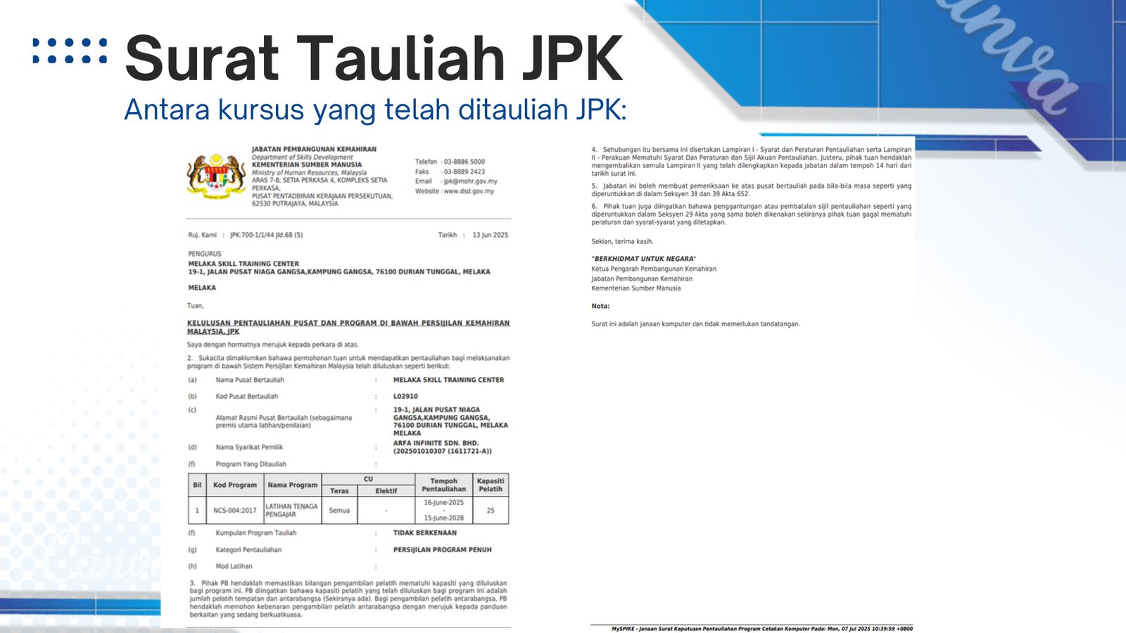 Tauliah JPK